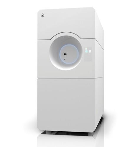 The image displays a large, white, rectangular scientific instrument, the JEOL 120i Transmission Electron Microscope (TEM). The machine has a clean, modern design with smooth surfaces.